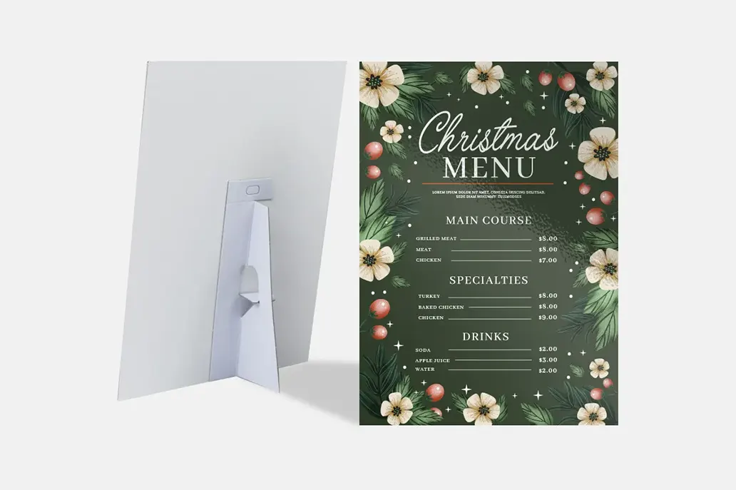 Strut Cards - Business Christmas Shop - Same Day Printing