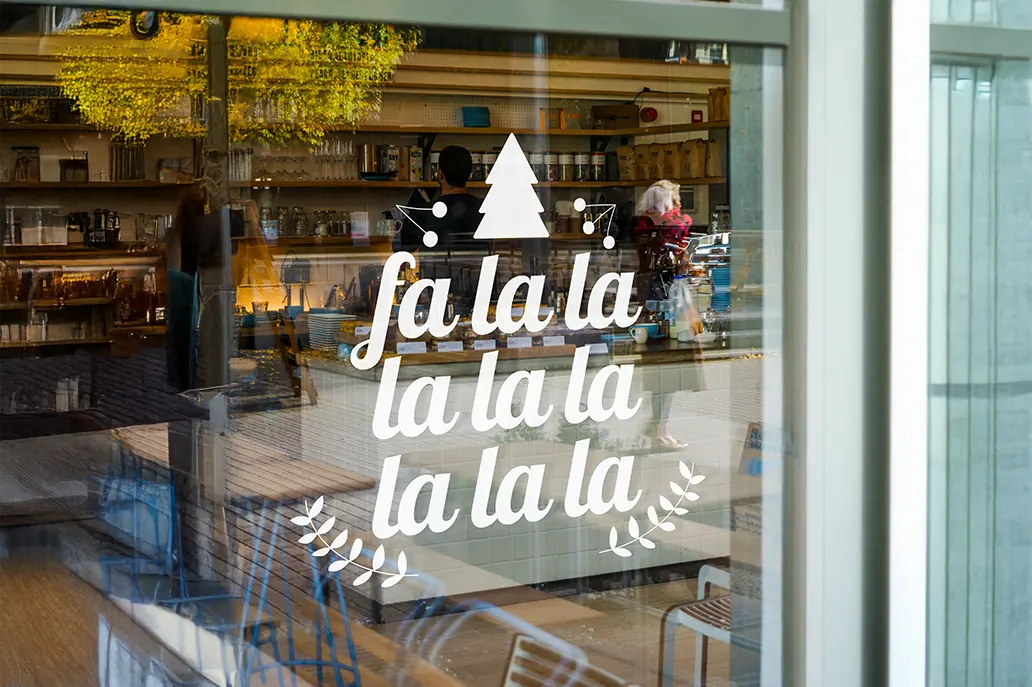 Window Stickers - Business Christmas Shop - Same Day Printing
