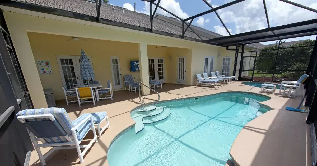 This lanai extension is a great spot to relax and enjoy the outdoors.