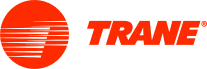 The Trane logo, with a red circle of horizontal lines beside bold red “TRANE” text, embodies trusted home comfort expertise.