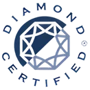Diamond Certified logo with a geometric diamond at the center, encircled by "Diamond Certified," symbolizing trusted local home service.