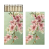 Vista de la caja de cerillas con estampado de flor de sakura
