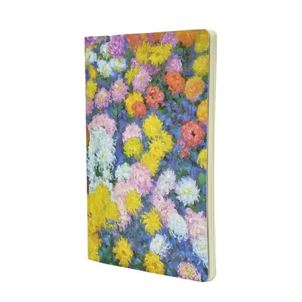 Vista frontal del cuaderno Crisantemos de Monet