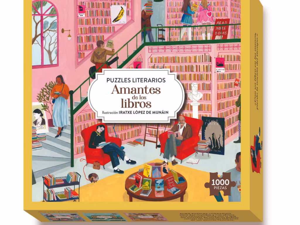 Imagen delantera caja del puzzle Amantes de los libros