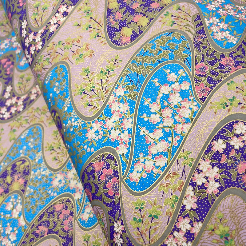 Y0943_2 Papel Washi Chiyogami-Yuzen japonés