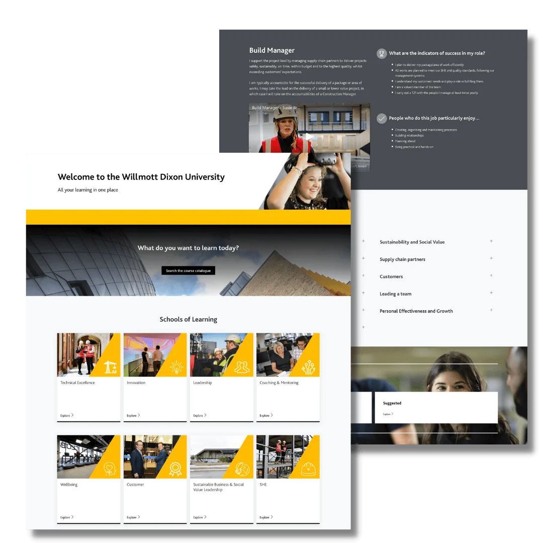 Screenshot of Willmott Dixon University