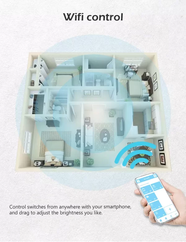 Smart Wifi Wall Switch - 4 Gang - Image 5