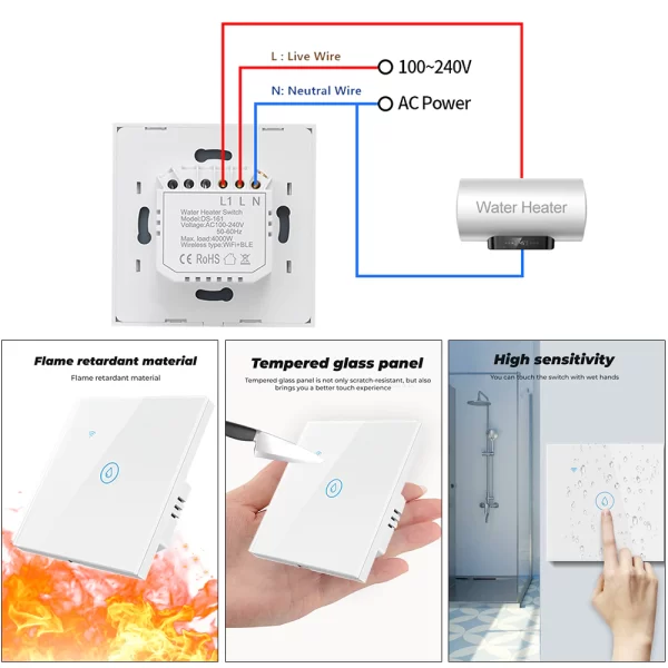 Smart Water Heater And AC Switch - 20amps - White - Image 8