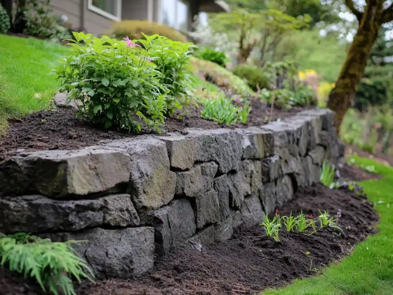 chapel hill retaining wall for sloped yard