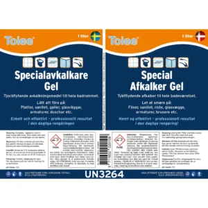 Toiee Special Gel Kalkfjerner - label