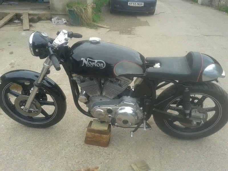 Part painted Sprint tank and seat unit on a Norley