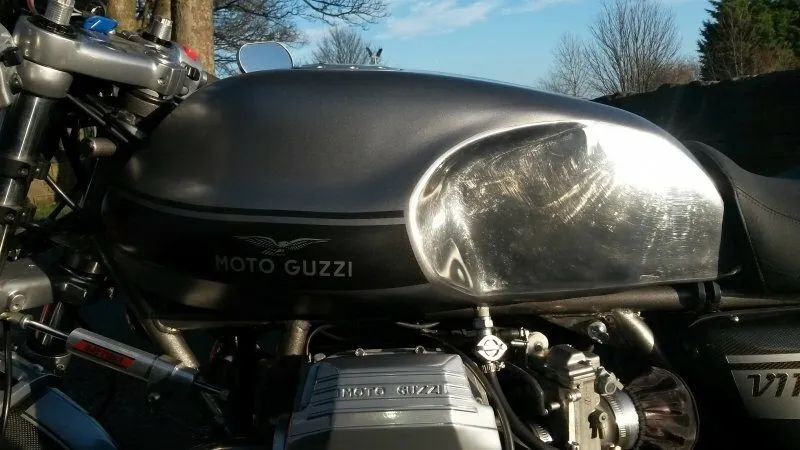 Part painted long Guzzi