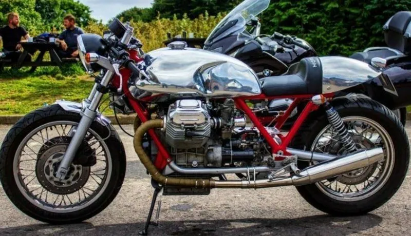 Long Guzzi tank with Monza cap on this very nice early Guzzi