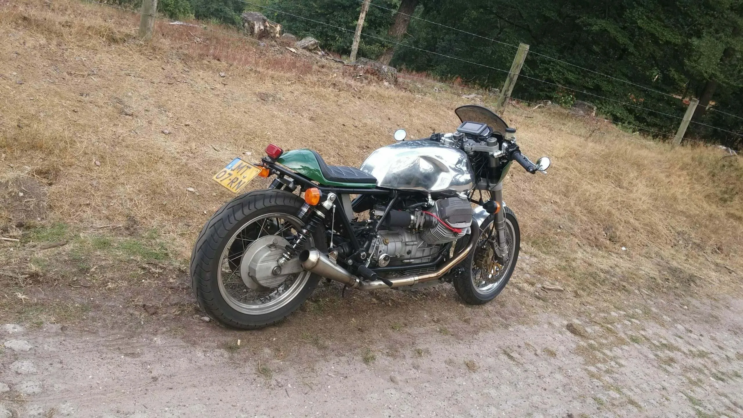 A lovely long Guzzi tank