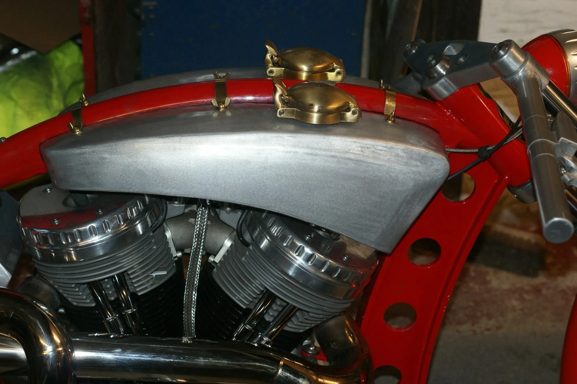 Hand made alloy fuel tank for an Indian