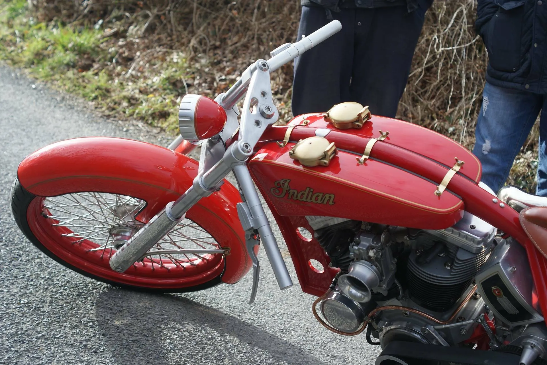 Hand made alloy fuel tank for an Indian