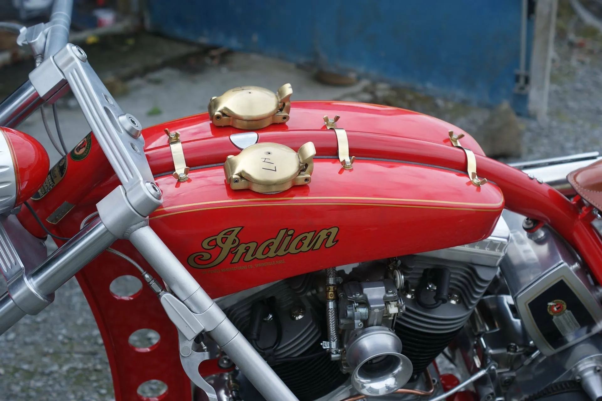 Hand made alloy fuel tank for an Indian