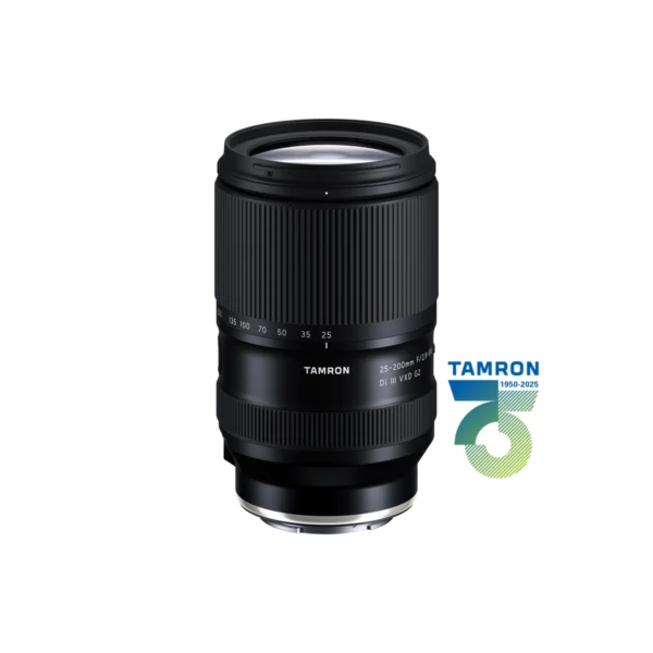 Tamron 25-200mm lens with 75th Anniversary logo