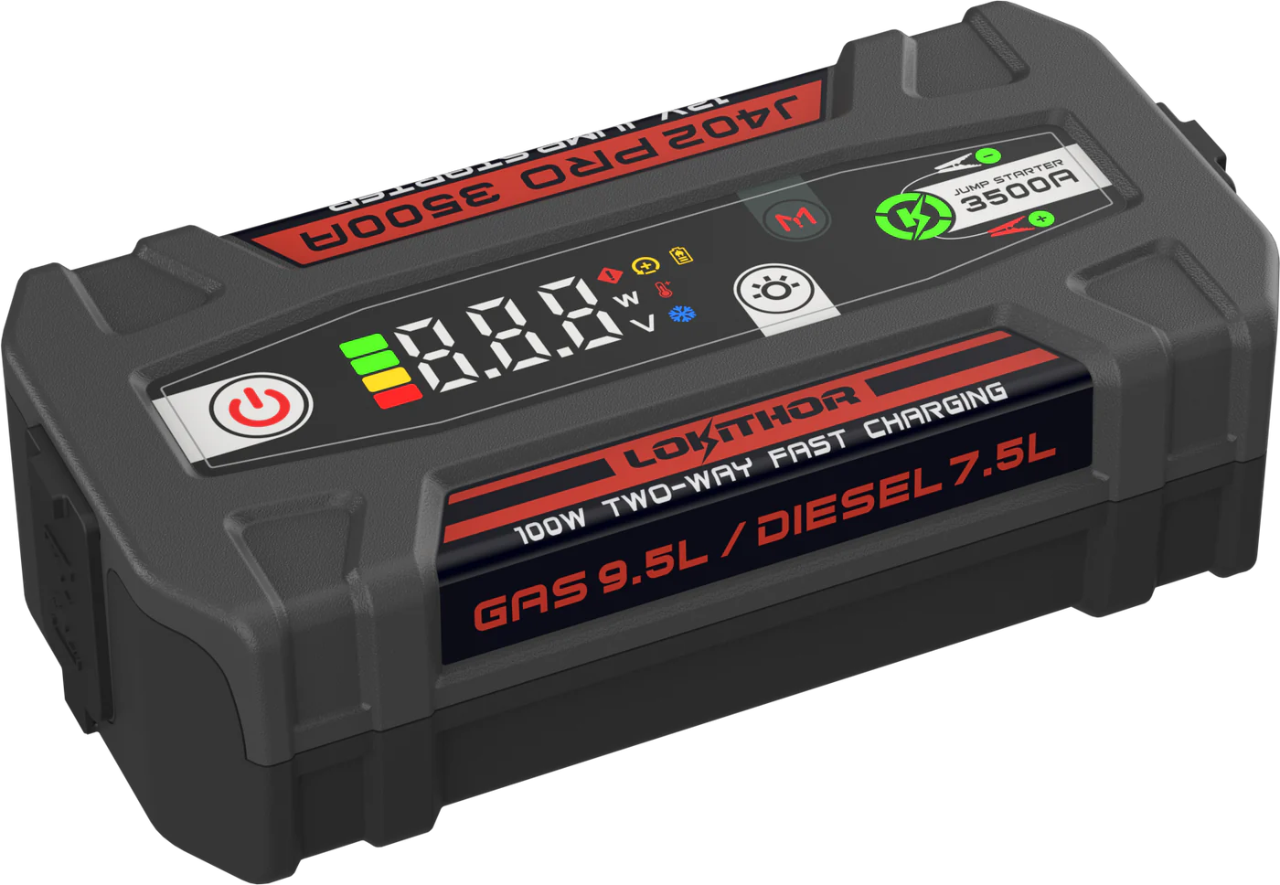 LOKITHOR J402 Pro Jump Starter 3500Amp 100W με Αμφίδρομη γρήγορη φόρτιση