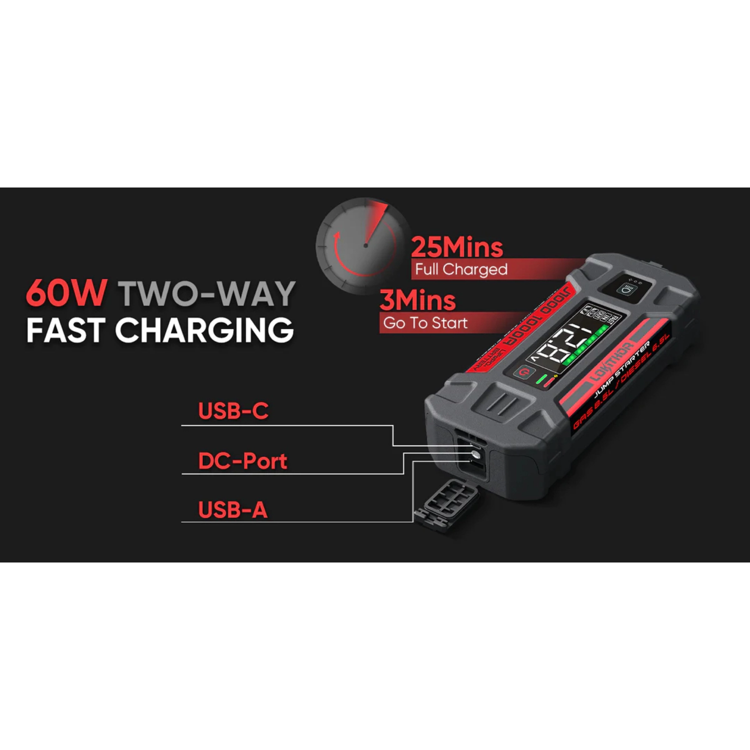 LOKITHOR J1000 Jump Starter with LiFePO4