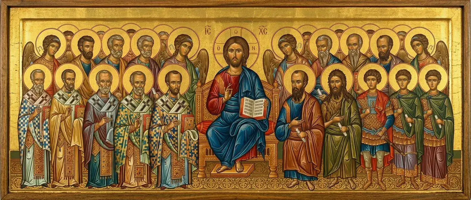 Male Saints Orthodox Wooden Icons handmade on solid wood with decoupage technique in Brooklyn, New York