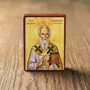 Saint Alexander, Archbishop of Constantinople Mounted Icon