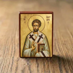Saint Eleftherios Icon | Byzantine Wooden Mounted Icon