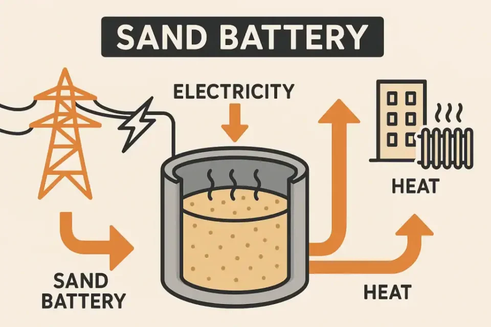 the worlds first sand battery successfully used for long term energy storage