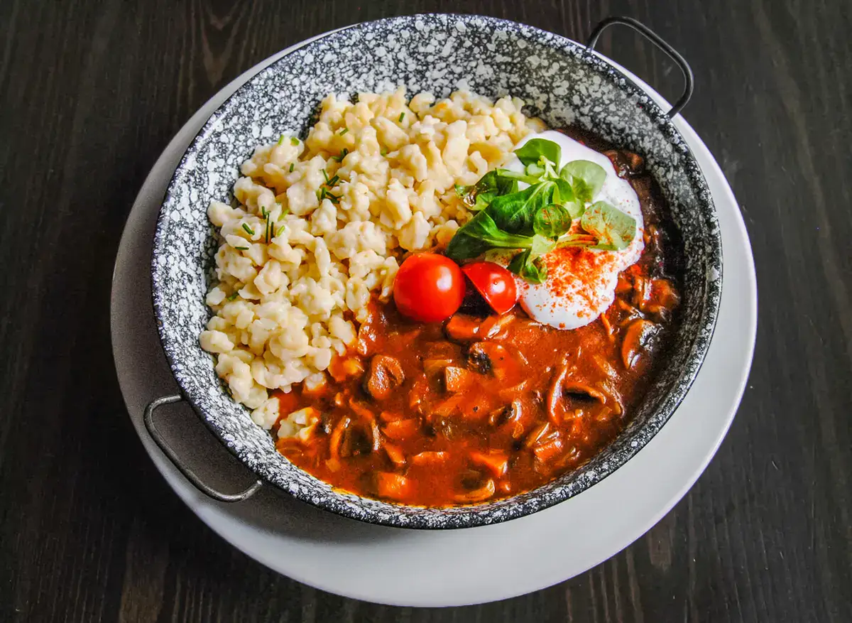 Gombapaprikás galuskával