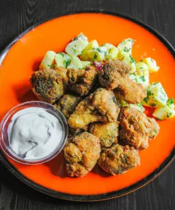 Rántott brokkoli tartárral