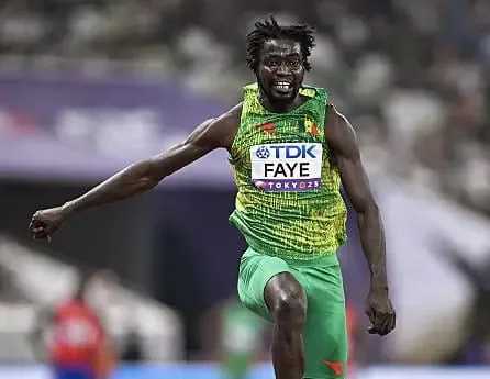 Tokyo , Japan - 17 September 2025; Amath Faye of Senegal competing in the men's triple jump qualifications during day five of the World Athletics Championships Tokyo 2025 at Japan National Stadium in Tokyo, Japan. (Photo By Sam Barnes/Sportsfile via Getty Images)