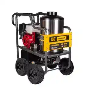 Portable industrial pressure washer with Honda engine and 4000 PSI capacity.
