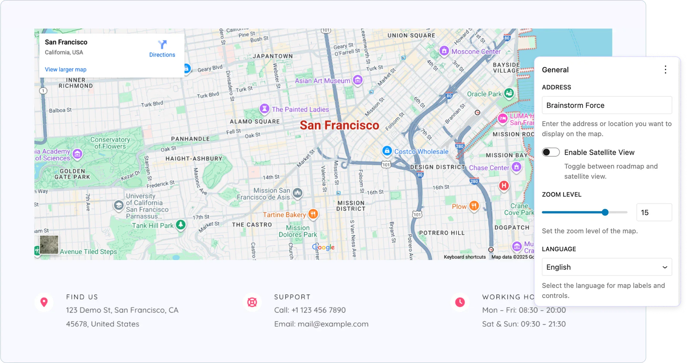 Spectra Google Map block  Show and tell with Google Maps
