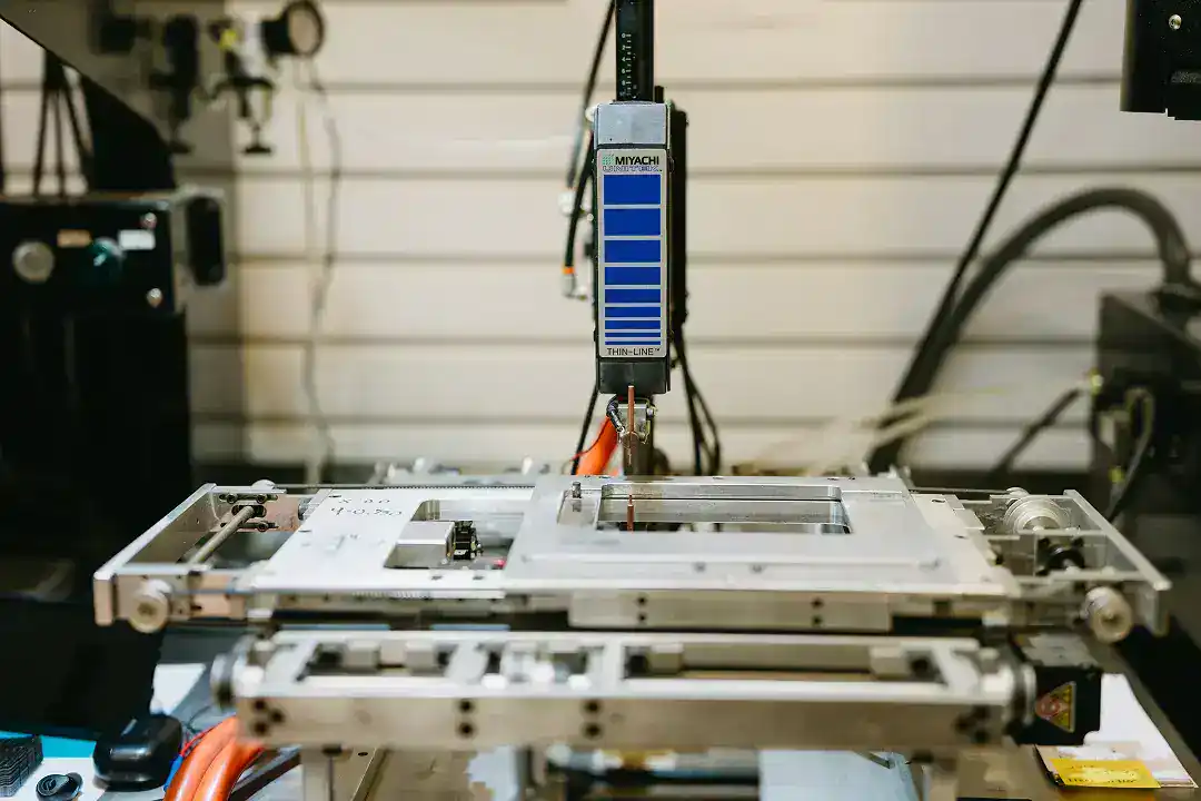 Precision manufacturing equipment in a modern factory setting.