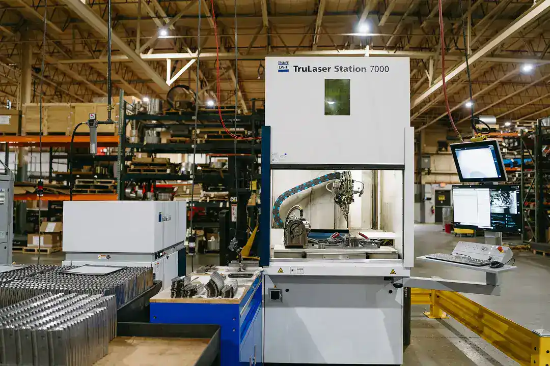 Active Manufacturing's Trulaser Station 7000 in industrial production setting.