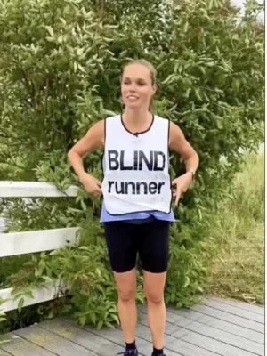 Tjarda Struik is een blinde hardloper