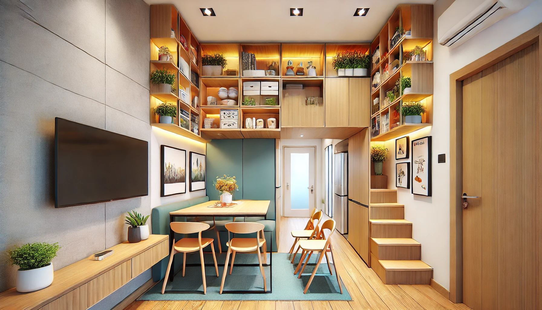 An Innovative Compact Home - Best Affordable Interior Designers In Coimbatore