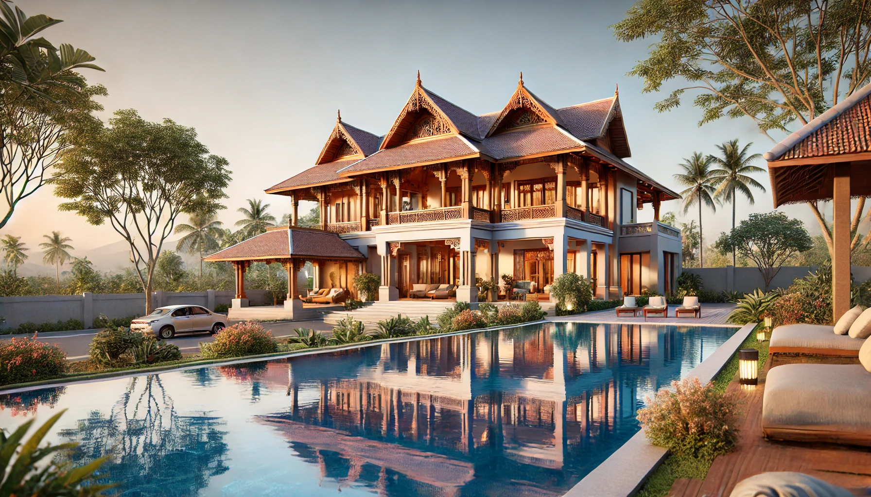 Fusion Of Traditional And Modern Architecture In Coimbatore - Buildtech Architects - The Best Residential Architects In Coimbatore