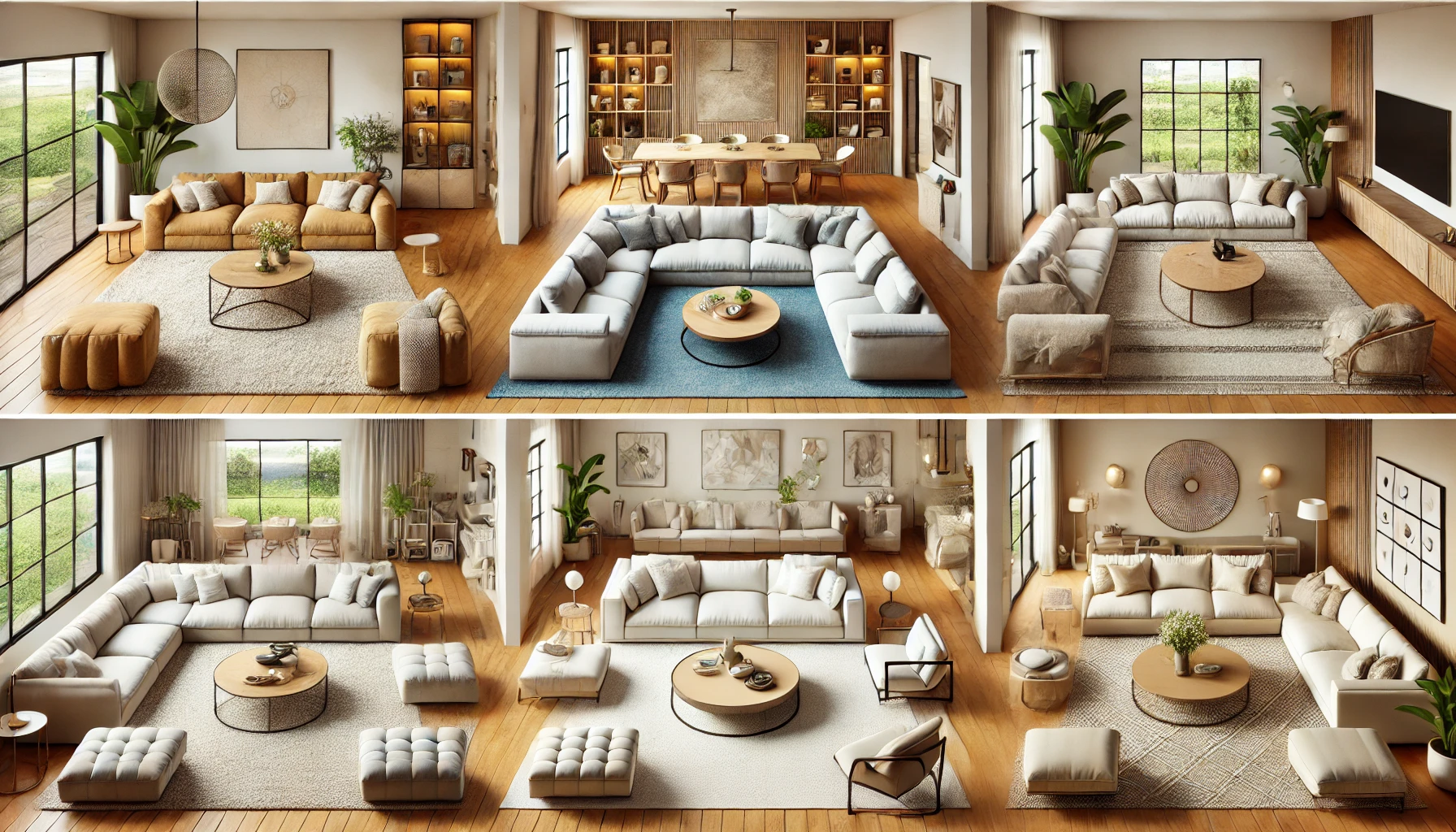 Three Different Furniture Arrangement Options