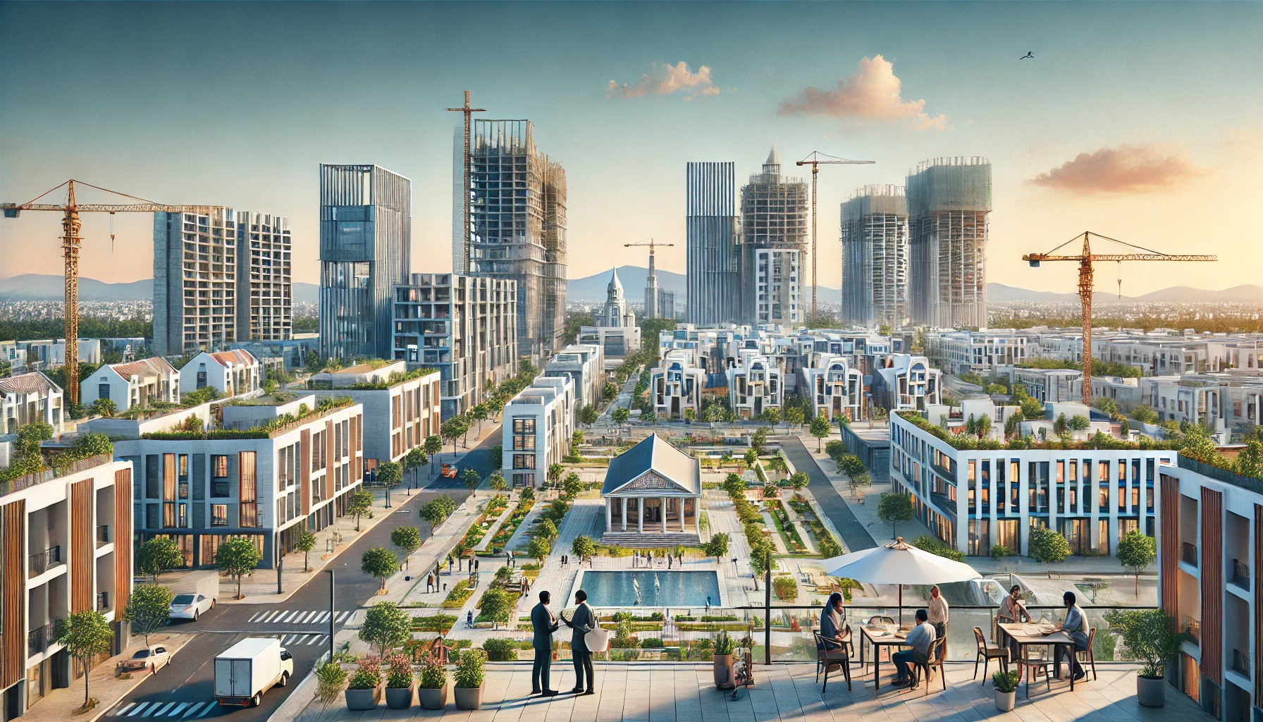 Cityscape Of Coimbatore Focusing On Modern Architectural Buildings