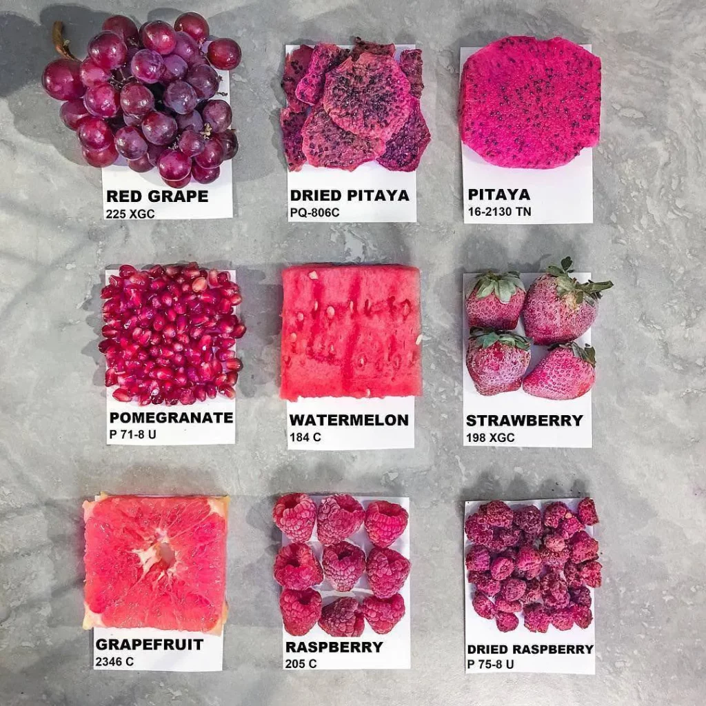 Rood fruit kleuren