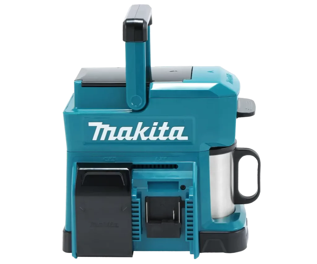 Makita koffiezetter van de zijkant