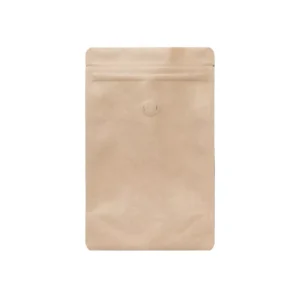 Sac à valve pour aliments compostables 16x23 cm, 100 pcs, certifié sans plastique, compostable et biodégradable.