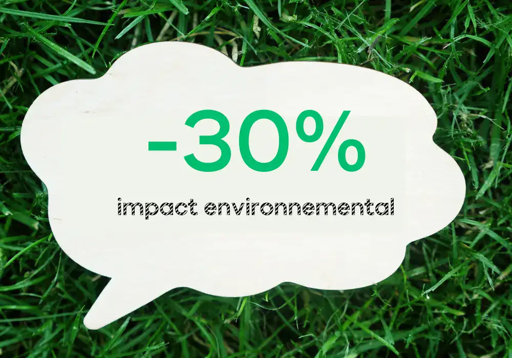 -30% impact environnemental