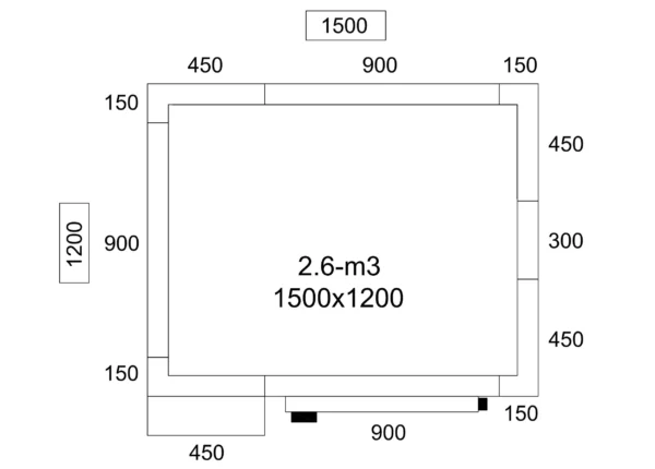 Chladiaci box - 1,5 x 1,2 m - výška: 2,01 m - 2,6 m3 - Image 3