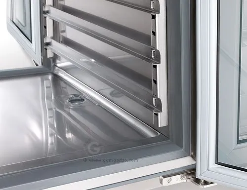 Pekársky chladiaci stôl Premium PLUS - 1618x800mm - so sklenenými dvierkami na oboch stranách a žulovou pracovnou doskou - Image 6