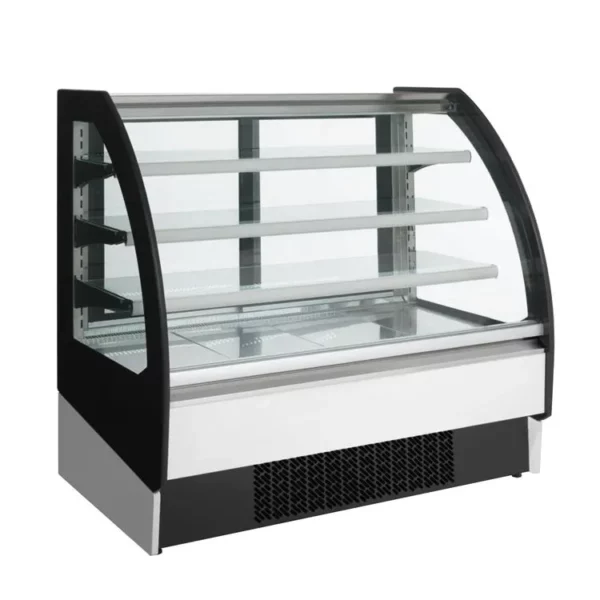 Nástenná chladiaca polica - 1290 mm - s LED osvetlením a 3 policami - posuvné dvere vzadu - Image 8