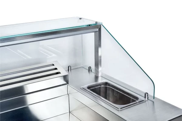 Mobilná varná doska - 1600x850mm - výška: 1170mm - vrátane variča cestovín, elektrického sporáka a vane-marie - Image 3
