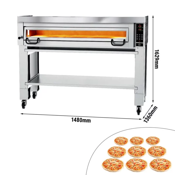 Elektrická pizza pec Power - 9x 34cm - Digital - vrátane digestora a základného rámu