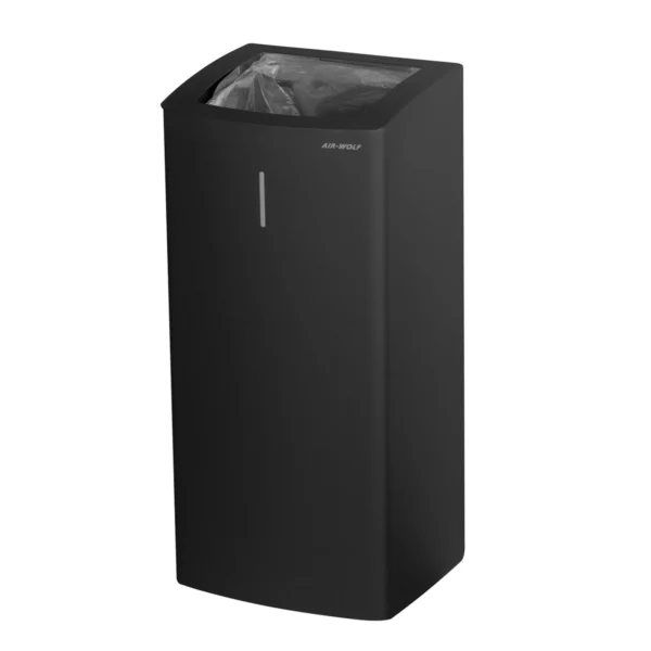AIR WOLF | Odpadkový kôš - 50L - matná čierna nehrdzavejúca oceľ